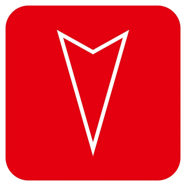 Pekaren ner platt fyrkant vektor symbol — Stock vektor