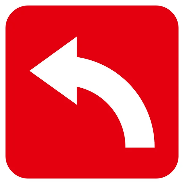 Girar esquerda plana vetor quadrado ícone — Vetor de Stock