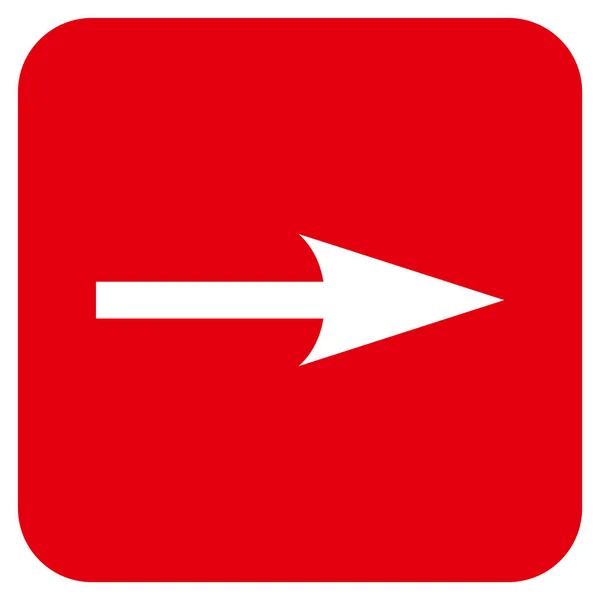 Flecha aguda derecha plana cuadrada Vector icono — Archivo Imágenes Vectoriales