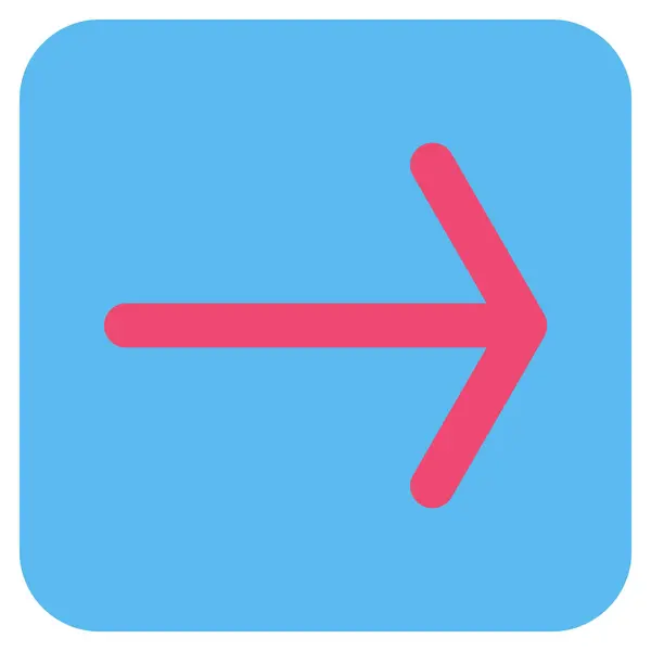 Pil höger fyrkant platt vektor symbol — Stock vektor