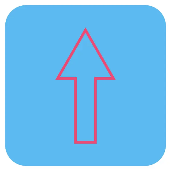 Pfeil nach oben flache quadratische Vektorsymbol — Stockvektor