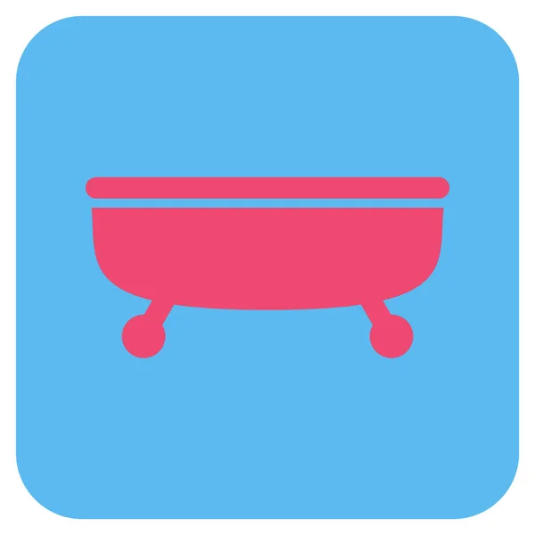 Bañera plana cuadrada Vector icono — Archivo Imágenes Vectoriales