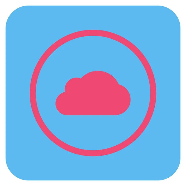 Wolk Platte vierkante Vector Icon — Stockvector