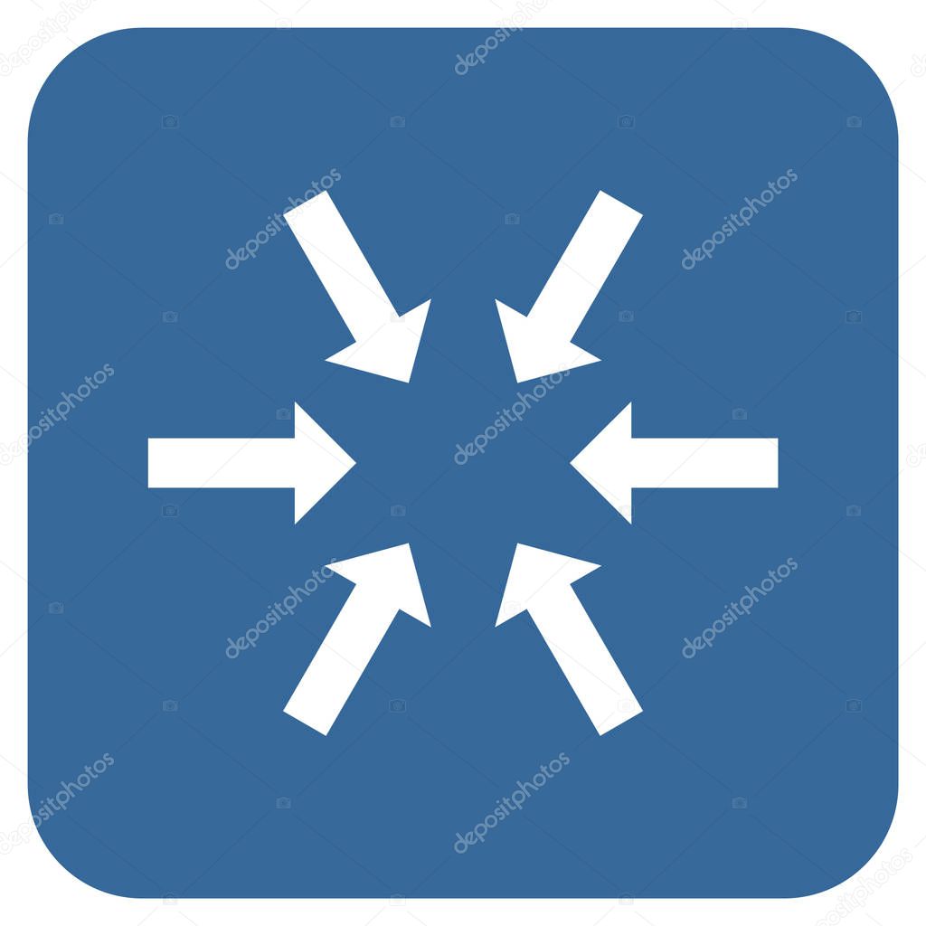 Compact Arrows Flat Squared Vector Icon