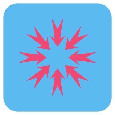 Basınç oklar düz kare vektör simgesi