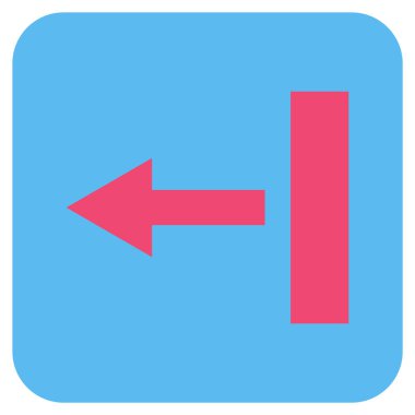 Sol düz kare vektör simge çekin