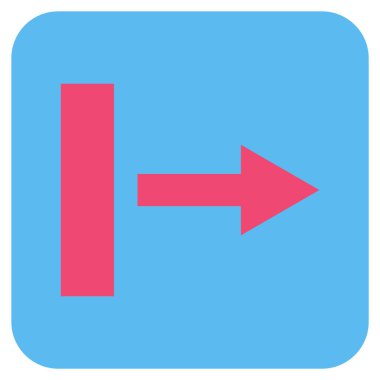 Vektör simge düz kare doğru çekin