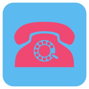 Nabız telefon düz kare vektör simgesi