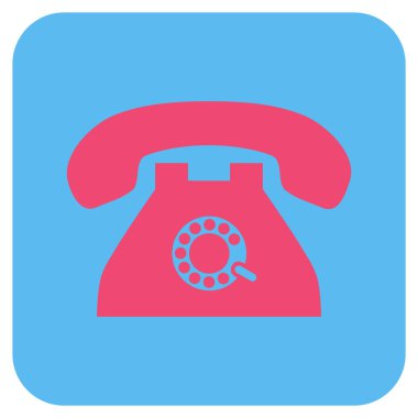 Nabız telefon düz kare vektör simgesi