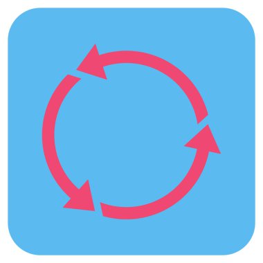 Geri dönüşüm düz kare vektör simgesi