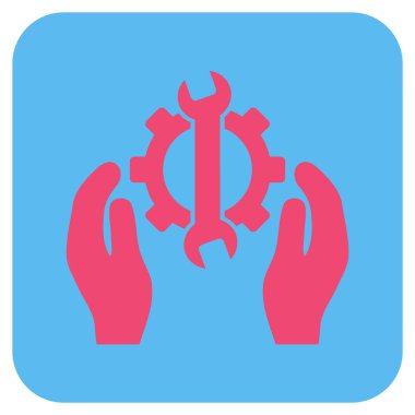 Vektör simge Onarım Servisi düz kare