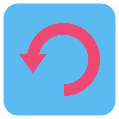 Düz kare vektör simgesi Döndür