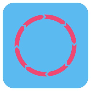 Döndürme düz kare vektör simgesi