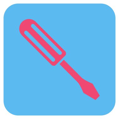 Tornavida düz kare vektör simgesi