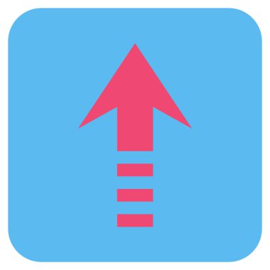 Düz kare vektör simge gönder