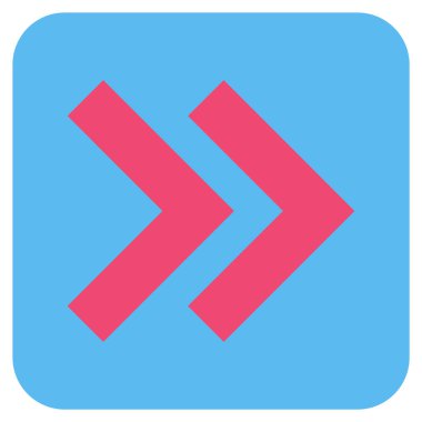 ÜST KRKT değil düz vektör simgesi kare