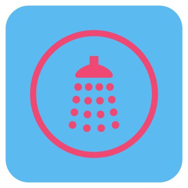 Duş düz kare vektör simgesi