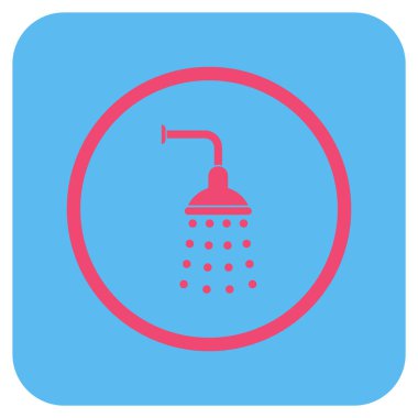 Duş düz kare vektör simgesi