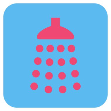 Duş düz kare vektör simgesi