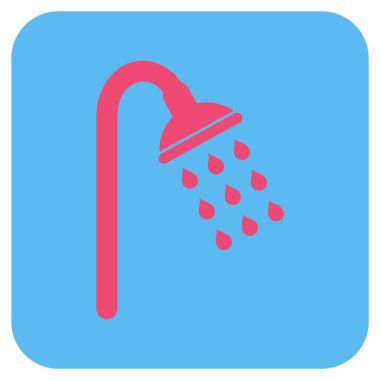 Duş düz kare vektör simgesi