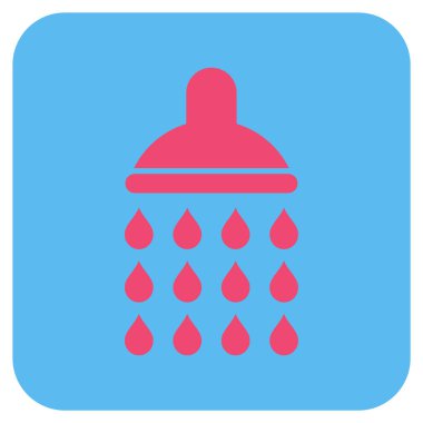 Duş düz kare vektör simgesi