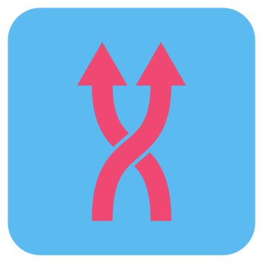 Düz kare vektör simge yukarı okları shuffle