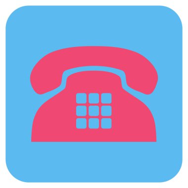 Sesi telefon düz kare vektör simgesi