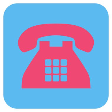 Sesi telefon düz kare vektör simgesi