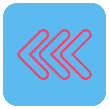 Üçlü işaretçi düz yaptı vektör simgesi kare