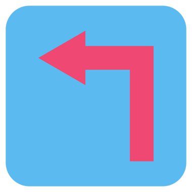 Sol düz kare vektör simge açmak