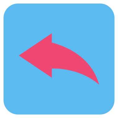 Düz kare vektör simgesi geri al