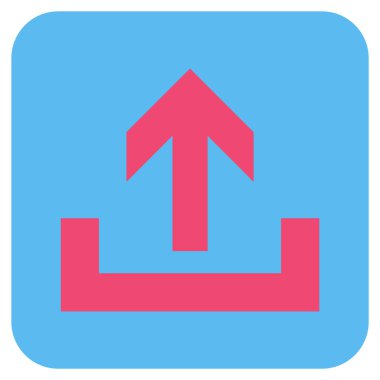 Düz kare vektör simge yüklemek