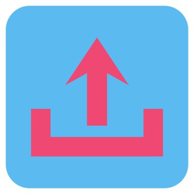 Düz kare vektör simge yüklemek