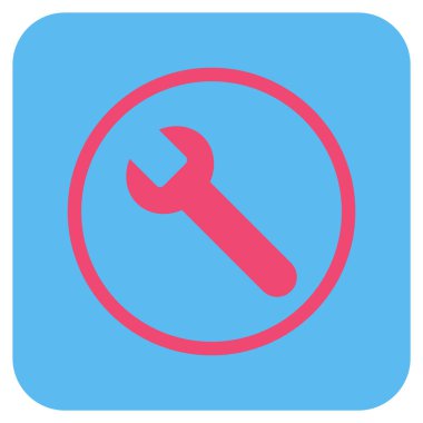 İngiliz anahtarı düz kare vektör simgesi