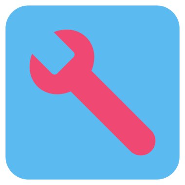 İngiliz anahtarı düz kare vektör simgesi