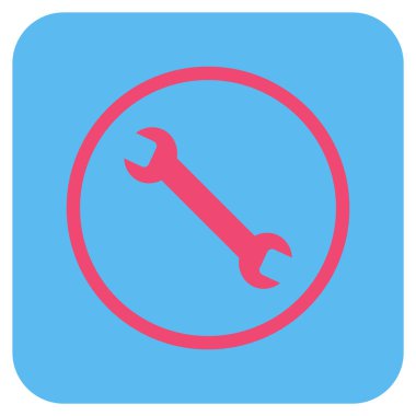 İngiliz anahtarı düz kare vektör simgesi