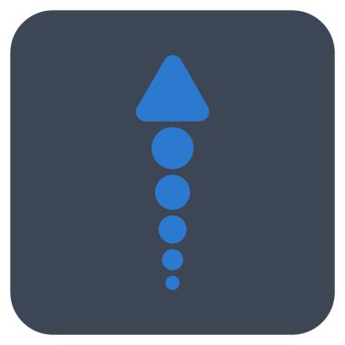 Düz yukarı ok vektör simgesi kare