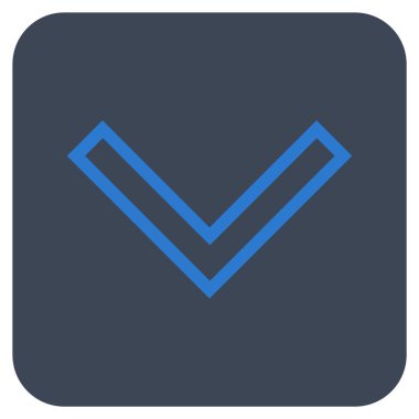 Vektör simge düz aşağı ok ucu kare