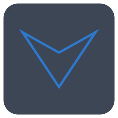 Vektör simge düz aşağı ok ucu kare