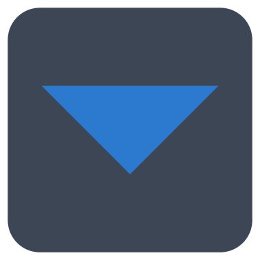 Vektör simge düz aşağı ok ucu kare