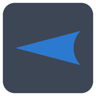 Vektör simge düz sol ok ucu kare