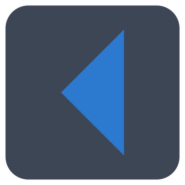 Vektör simge düz sol ok ucu kare