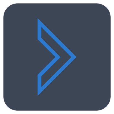 Ok ucu değil düz vektör simgesi kare