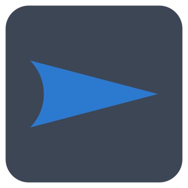 Ok ucu değil düz vektör simgesi kare