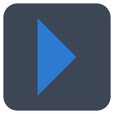 Ok ucu değil düz vektör simgesi kare