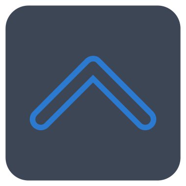 Vektör simge düz yukarı ok ucu kare