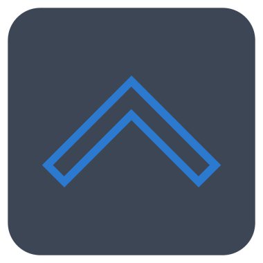 Vektör simge düz yukarı ok ucu kare