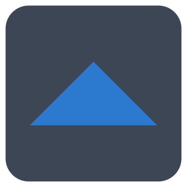 Vektör simge düz yukarı ok ucu kare