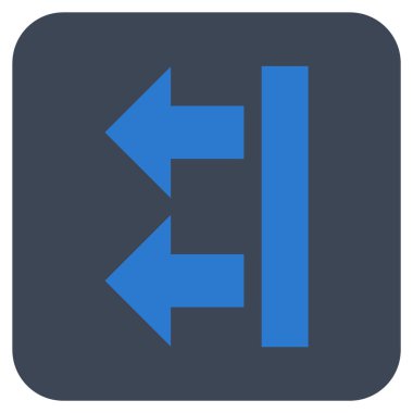 Sol düz kare vektör simge getir