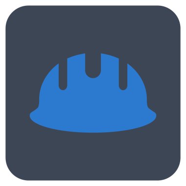 Oluşturucu işçisi düz kare vektör simgesi